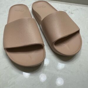 Women's Tan Slide Sandals Archie’s, Women Size 9